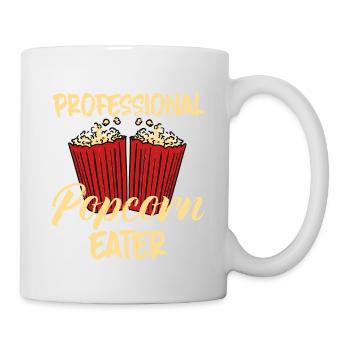 Mangeur de pop-corn professionnel 4 - Mug blanc - blanc - Droite