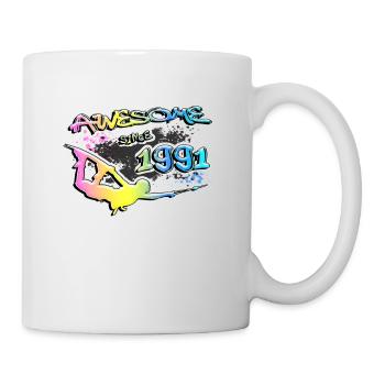 Génial depuis 1991. Style de vie Wakeboard - Mug blanc - blanc - Droite