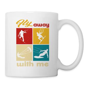 Envolez-vous avec moi. Style de vie Design vintage - Mug blanc - blanc - Droite