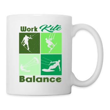 Work Kite Balance. Lifestyle Vintage Design, Work - Mug - white - Right