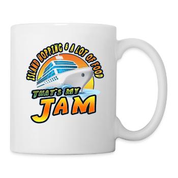 Island Hopping et beaucoup de nourriture. C’est ma confiture. - Mug blanc - blanc - Droite