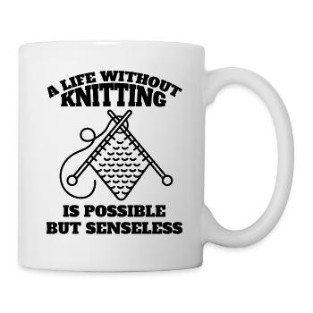 Tricot Crochet Couturière Couturière Cadeau - Mug blanc - blanc - Droite