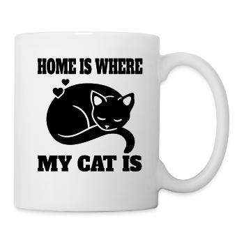 Cat Cat Hair Pet Pet Kitten - Mug blanc - blanc - Droite