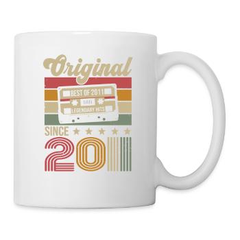 Vintage Geburtstag Original Geschenkidee 2011 - Tasse - Weiß - Rechts