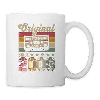 Vintage Geburtstag Original Geschenkidee 2008 - Tasse - Weiß - Rechts
