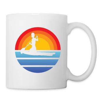 Stehpaddler Surfen Stand Up Paddling Stehpaddeln - Tasse - Weiß - Rechts