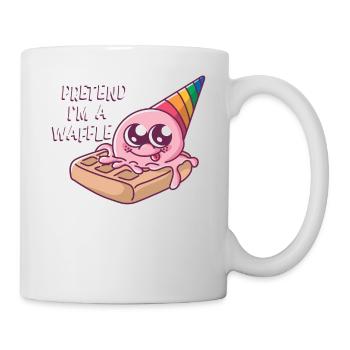 Imagine I'm a waffle joke - Mug - white - Right