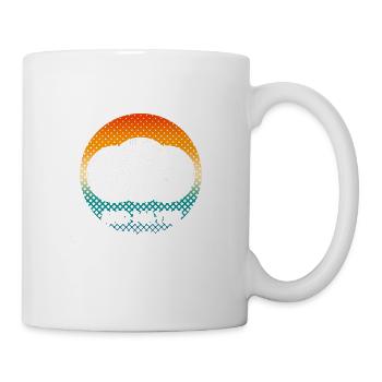 Tricot à l’aiguille de fil de fil de crochet froissé - Mug blanc - blanc - Droite