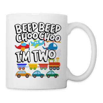 Beep Beep Choo Choo I’m Two Toy Train Car 2ème - Mug blanc - blanc - Droite