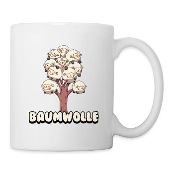 Baumwolle Cotton Tree Animals Fluffy Sheep Earth - Tasse - Weiß - Rechts