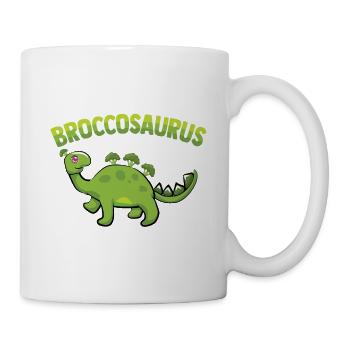 Broccosaurus Dino Brocoli Régime végétalien de légumes - Mug blanc - blanc - Droite