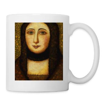 Portrait of a woman Gustav Klimt style - Mug - white - Right