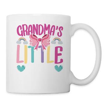Grandma’s Little Darling Kiddie Ribbon Hearts - Mug blanc - blanc - Droite
