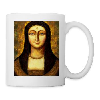 Portrait of a woman Gustav Klimt style - Mug - white - Right