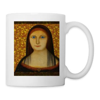 Gustav Klimt Style Portrait of a Woman - Mug - white - Right