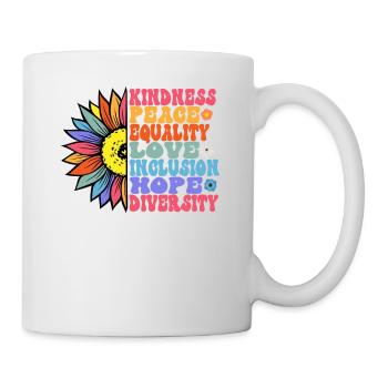 Kindness Peace Equality Love Hope - Mug - white - Right