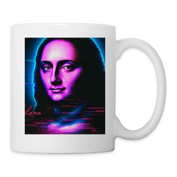 Vaporwave Aesthetic Portrait of a Woman - Mug - white - Right