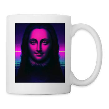 Vaporwave Aesthetic Portrait of a Woman - Mug - white - Right