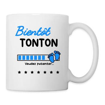 bientôt Tonton cadeau naissance - Mug blanc - blanc - Droite