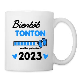 Bientôt Tonton 2023 cadeau naissance - Mug blanc - blanc - Droite