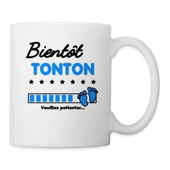 Bientôt Tonton cadeau naissance - Mug blanc - blanc - Droite