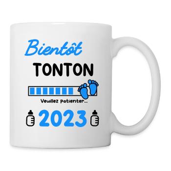 Annonce grossesse bientôt Tonton 2023 - Mug blanc - blanc - Droite