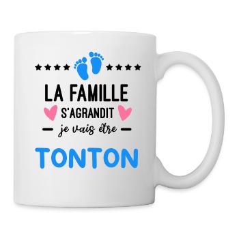 Annonce grossesse famille s'agrandit - Mug blanc - blanc - Droite