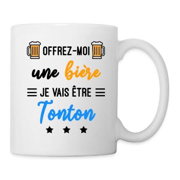 offrez moi bière Tonton naissance - Mug blanc - blanc - Droite