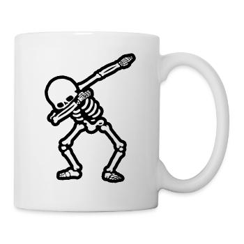 Squelette dab Halloween - Mug blanc - blanc - Droite