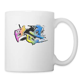 wakeboard, silhouette, sports nautiques, wakeboarder, - Mug blanc - blanc - Droite