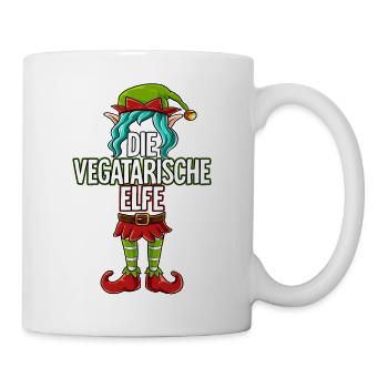 Vegatarische Elfe Partnerlook Weihnachten - Tasse - Weiß - Rechts