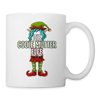 Coole Mutter Elfe Partnerlook Weihnachten - Tasse - Weiß - Rechts