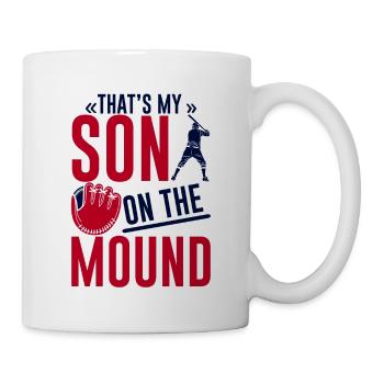 C’est mon fils sur le monticule 2 - Mug blanc - blanc - Droite