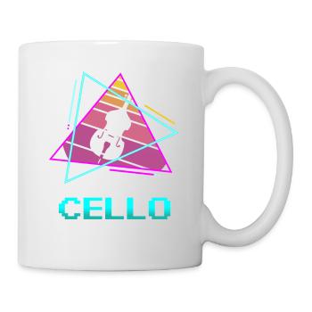 Rétro Vintage Classic Cello Player Instrument - Mug blanc - blanc - Droite