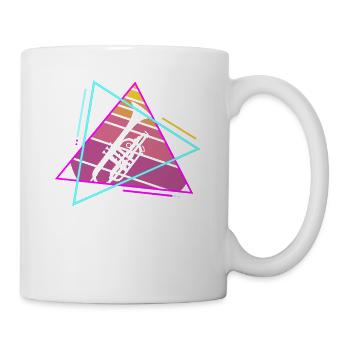 Retro Vintage Classic Cornet Player Instrument - Mug - white - Right