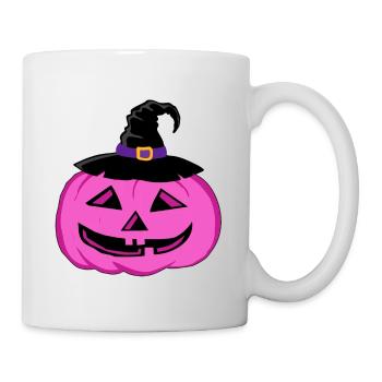 Citrouille violet sorciere Halloween - Mug blanc - blanc - Droite