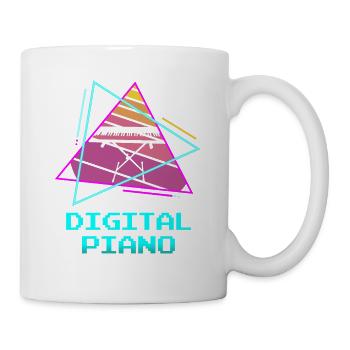 Rétro Vintage Classic Digital Piano Instrument - Mug blanc - blanc - Droite