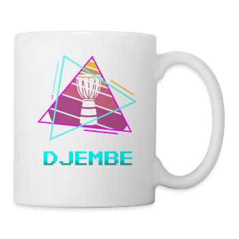 Retro Vintage Classic Djembe Player Instrument - Mug - white - Right
