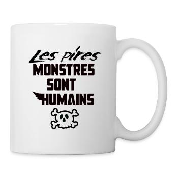 Les pires monstres sont humain halloween - Mug blanc - blanc - Droite