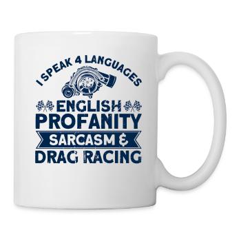 Voiture de course Drag Racing Cadeau de voiture de course - Mug blanc - blanc - Droite
