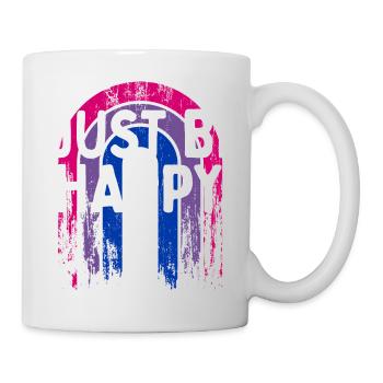Just Bi Happy Bisexual LGBTQ Bi Pride LGBT - Mug blanc - blanc - Droite