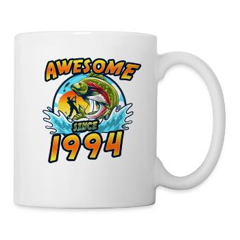 Awesome since 1994. Angel, Angler's birthday - Mug - white - Right