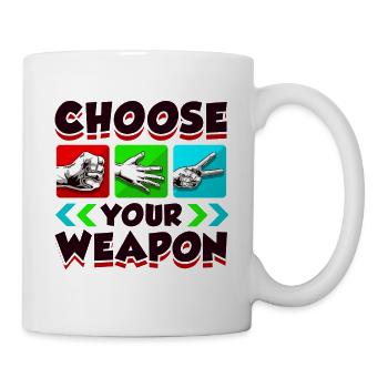 Ciseaux Papier de pierre - Mug blanc - blanc - Droite