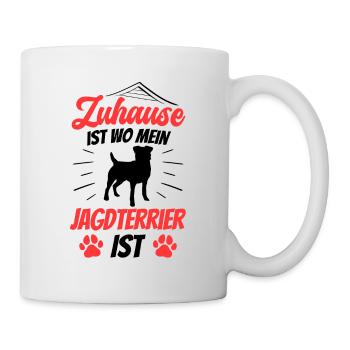 Jagdterrier ist mein Zuhause Deutscher Jagdterrier - Tasse - Weiß - Rechts