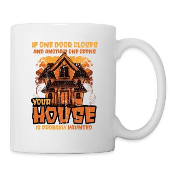 Lustiges Halloween-haus Spukt An Halloween. - Tasse - Weiß - Rechts