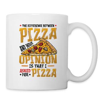 Ich Habe Um Pizza Gebeten. - Tasse - Weiß - Rechts