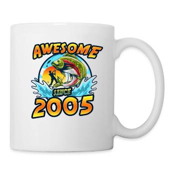 Awesome since 2005. Angel, Angler's Birthday - Mug - white - Right