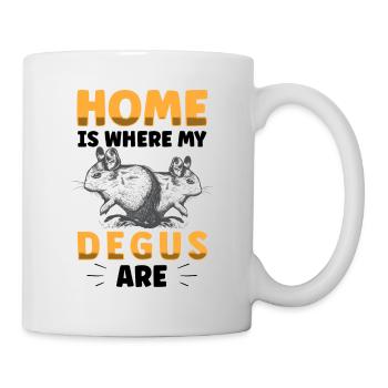 Degu is my home rodent puff rat - Mug - white - Right