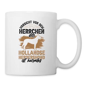 Vorsicht Hollandse Herdershond Herrchen - Tasse - Weiß - Rechts