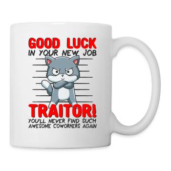 Jobwechsel Neuer Job Abschied Abschiedsgeschenk - Tasse - Weiß - Rechts